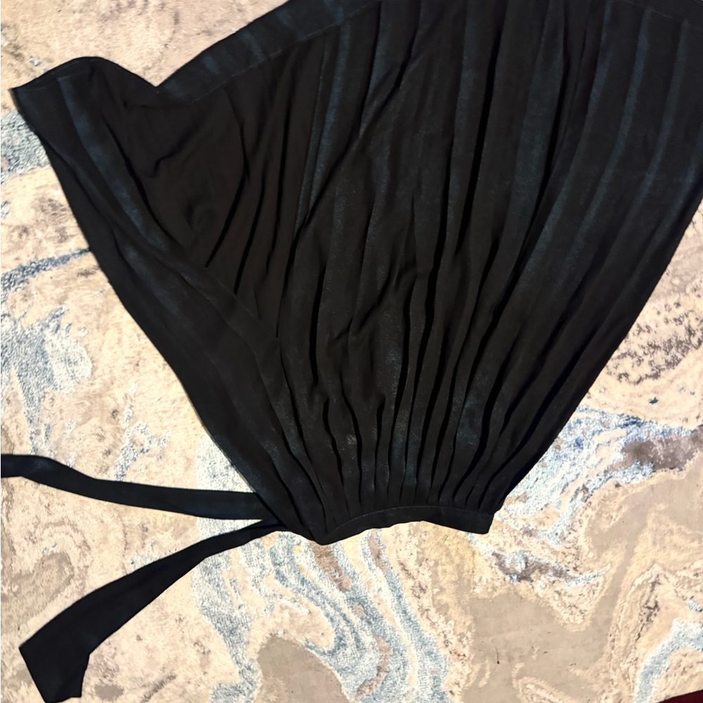 Topshop Black Midi Skirt